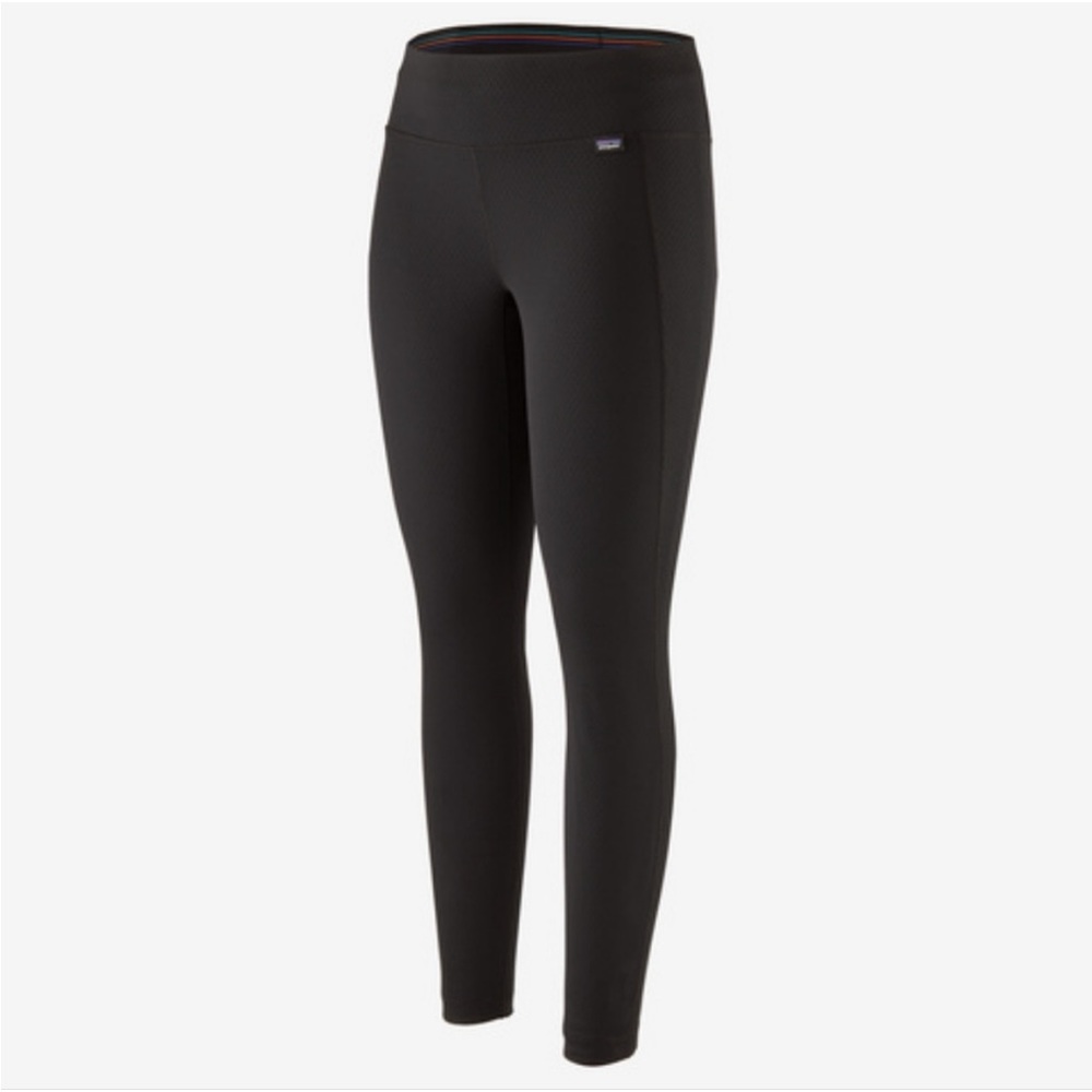 Patagonia Capilene 1 Silkweight Leggings XS Black Baselayer - Picture 2 of 7